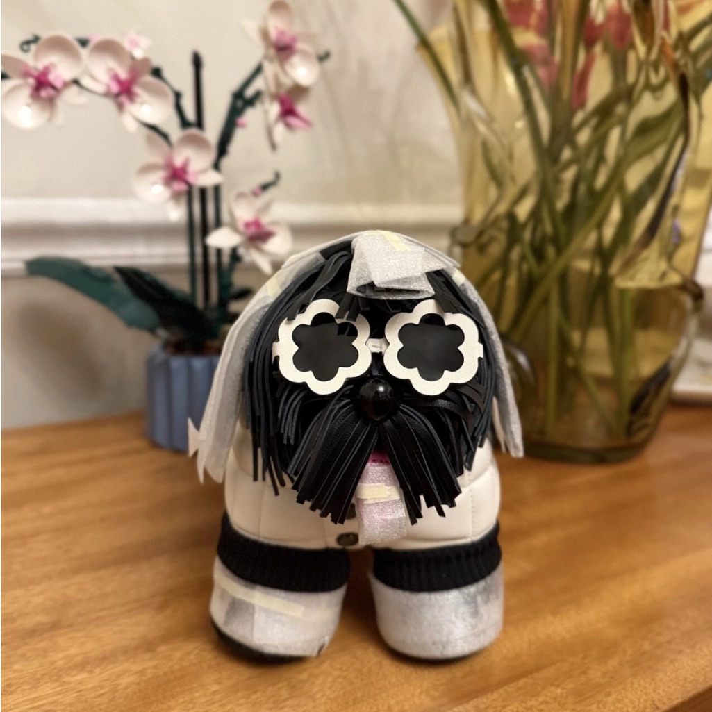 Kate Spade Novelty Shaggy Fringed 3d Dog Crossbody Clutch Nwt 100 Authentic